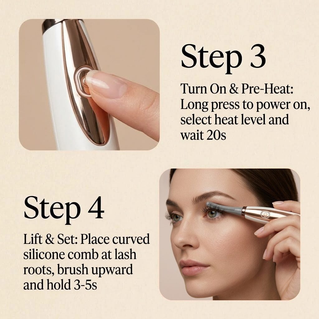 Step 3 and 4 pre-heat and lift guide